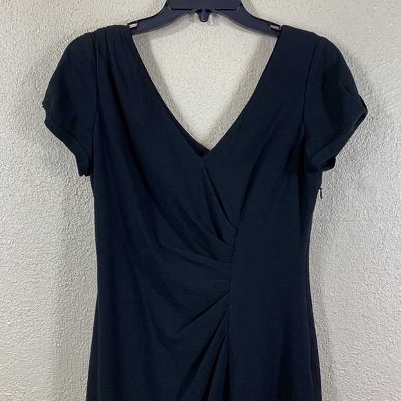 Banana Republic Dress Black V-neck Size 2 - Picture 3 of 14